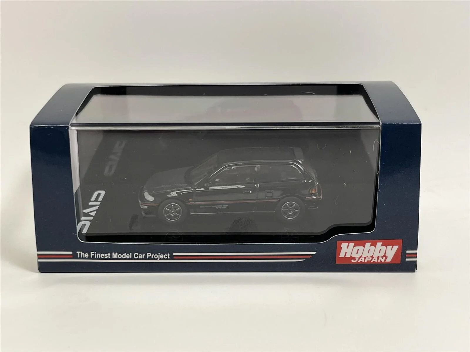 Hobby Japan 1/64 Honda Civic EF9 SIR II Customize Carbon Bonnet Metallic Black - Image 3