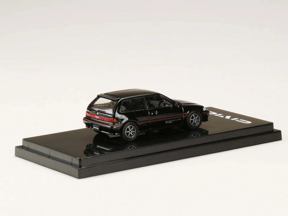 Hobby Japan 1/64 Honda Civic EF9 SIR II Customize Carbon Bonnet Metallic Black - Image 4