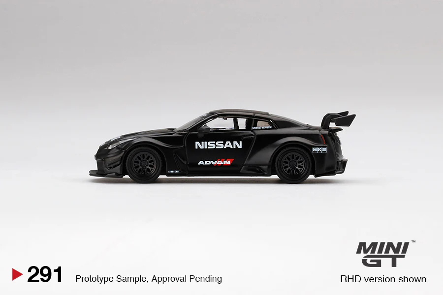 MINI GT #291 LB-Silhouette WORKS GT NISSAN 35GT-RR V.2 Matt Black LBWK - Image 3