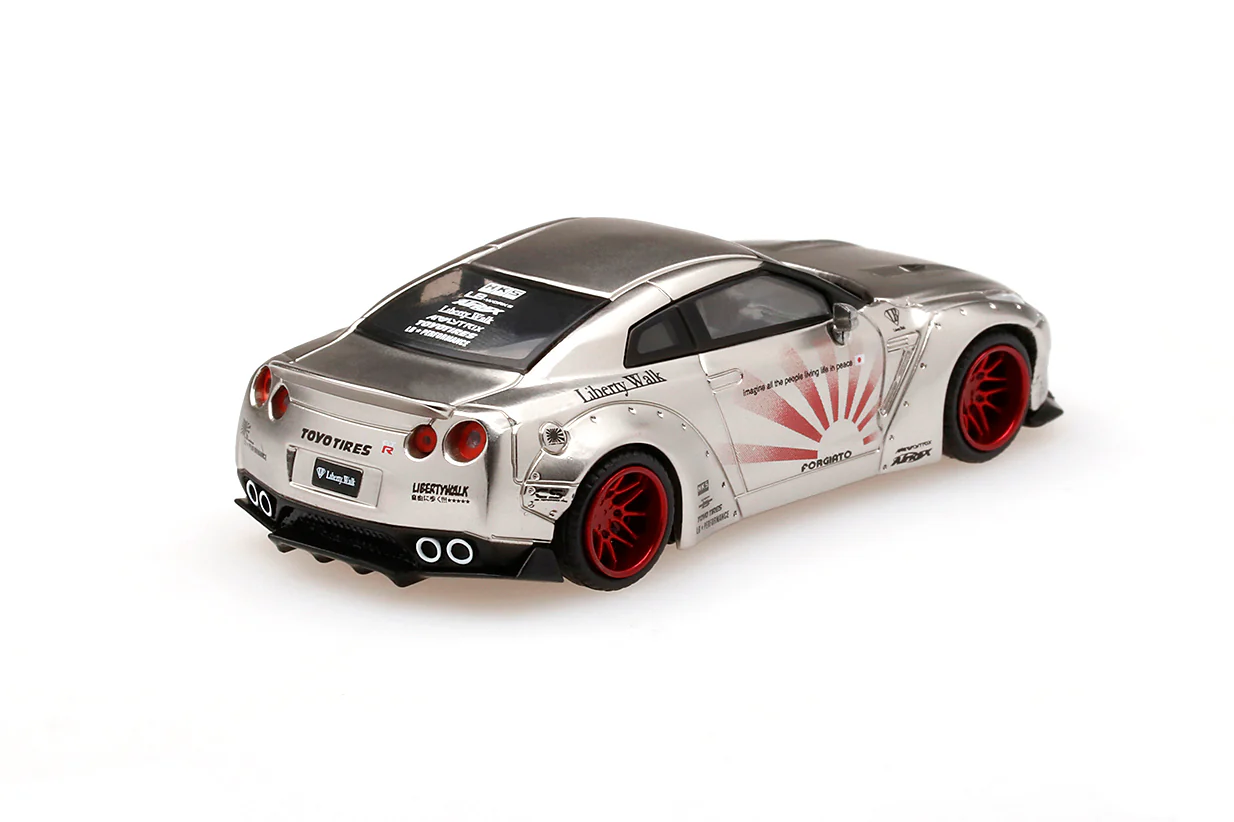 MINI GT #49 LB★WORKS Nissan GT-R (R35) Satin Silver RHD - Image 3