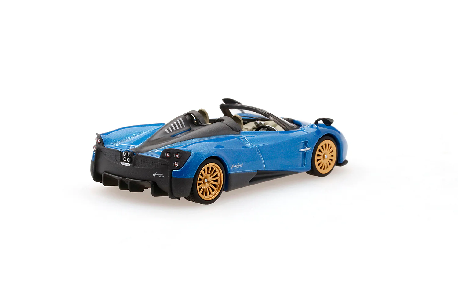 MINI GT #38 Pagani Huayra Roadster Blue Francia LHD - Image 3