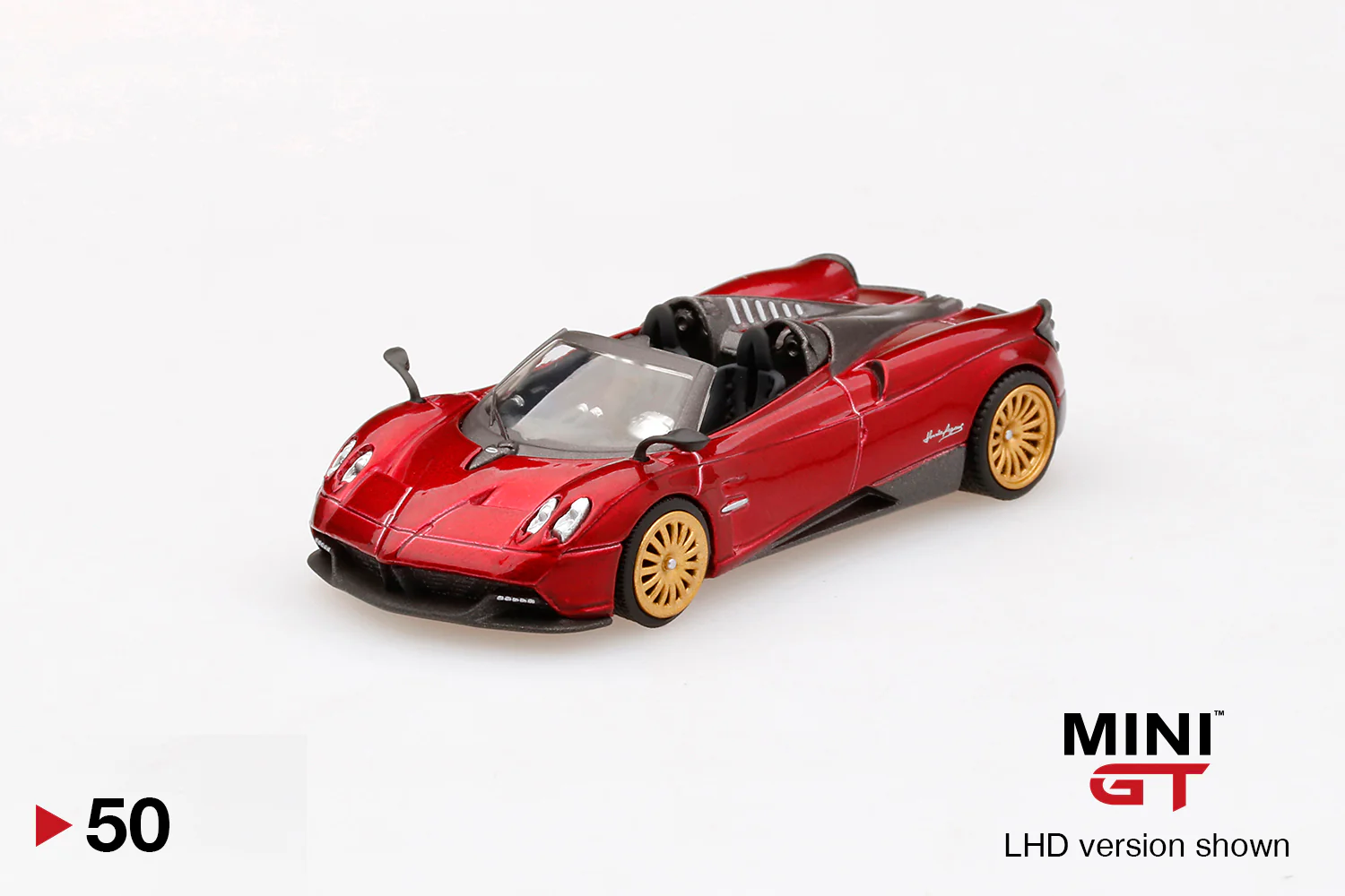 MINI GT #50 Pagani Huayra Roadster Rosso Monza Red LHD - Image 3